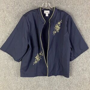 Anthony Richards Top Women's 24W Formal 100% Polyester Navy‎ Blue Plus